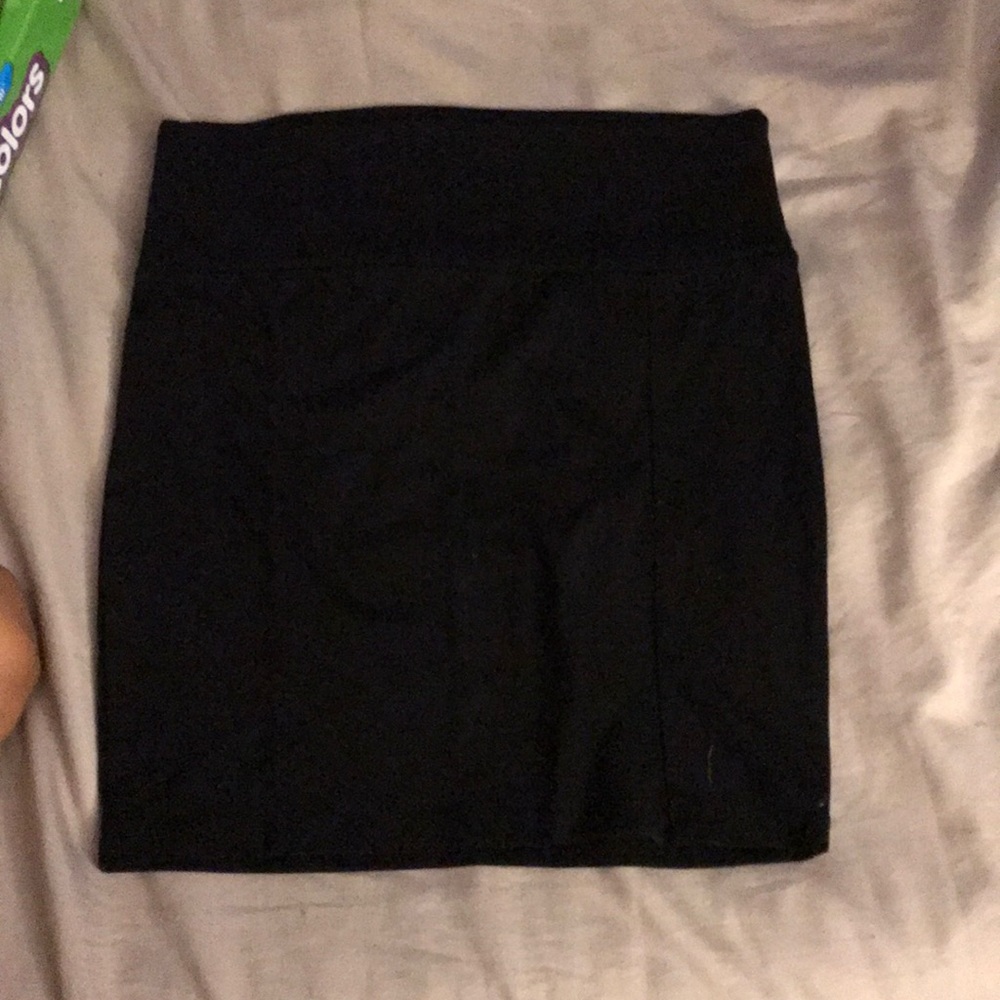 Black mini skirt
